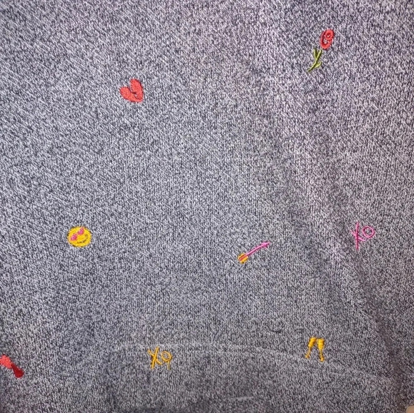 Lou & Grey for Loft pullover emoji sweatshirt women's size L - Picture 3 of 8